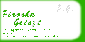 piroska geiszt business card